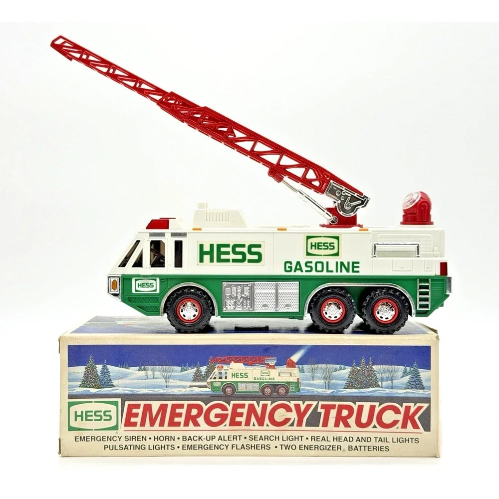 1996‎ Hess Emergency Truck Siren Ladder Searchlight w/ Box Lights & Sound Work